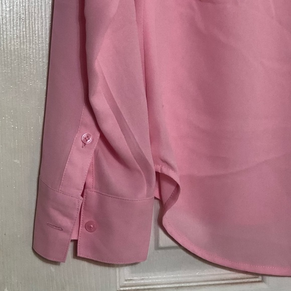 Lightweight Light Pink Button Down Blouse - Picture 4 of 6